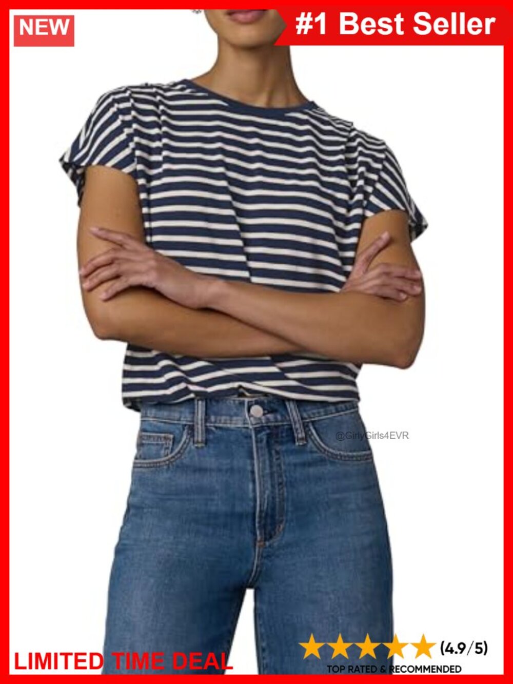 Women's Cotton Modal Jersey Slub Bubble Tee Short Sleeve Crewneck